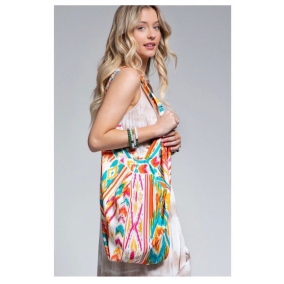(11)🧡💛LAST 1️⃣🧡💛NEW RUGGINE AZTEC PRINT LARGE TOTE BOHO SHOULDER BAG - Picture 2 of 6